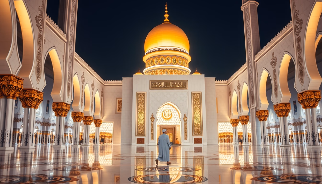 quran illuminated golden in editorial style