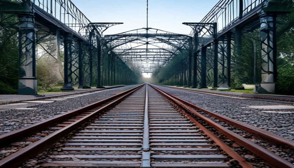 railroad switch in editorial style