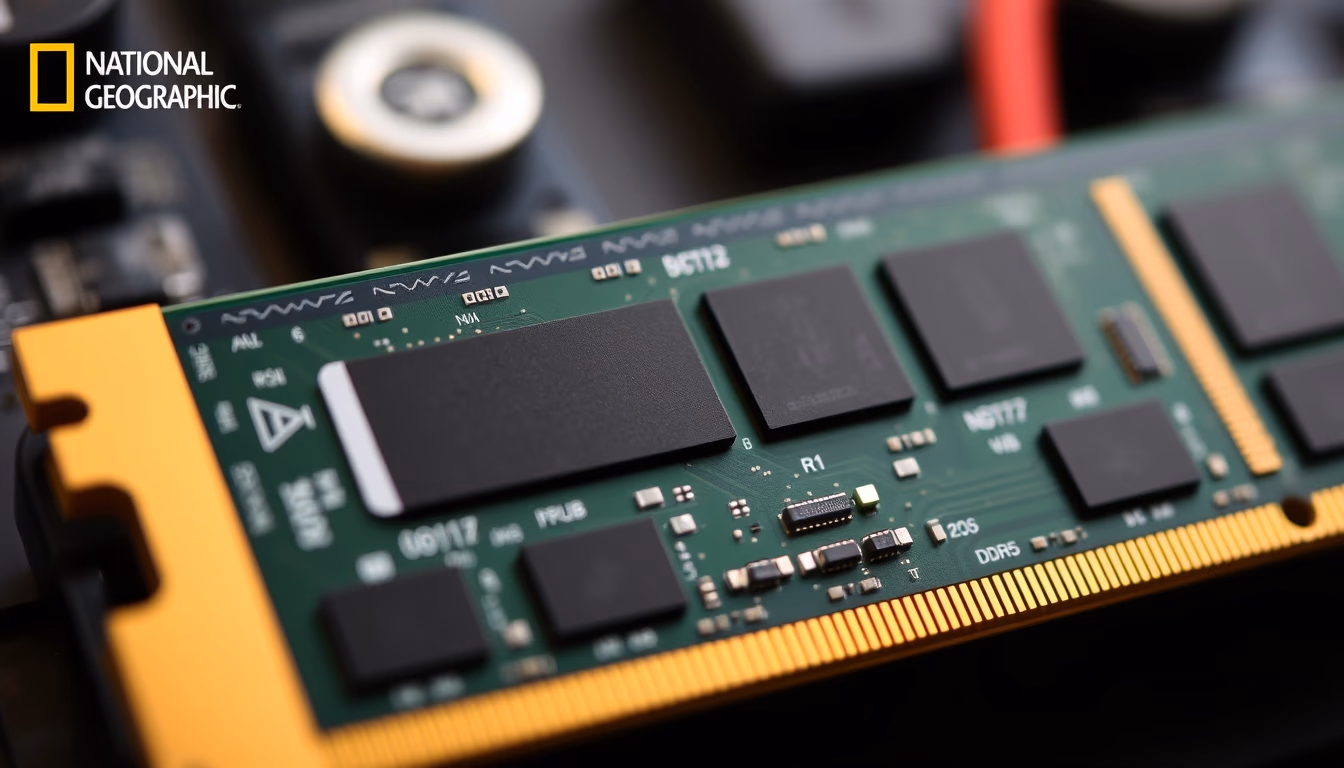 ram memory module ddr5 in editorial style