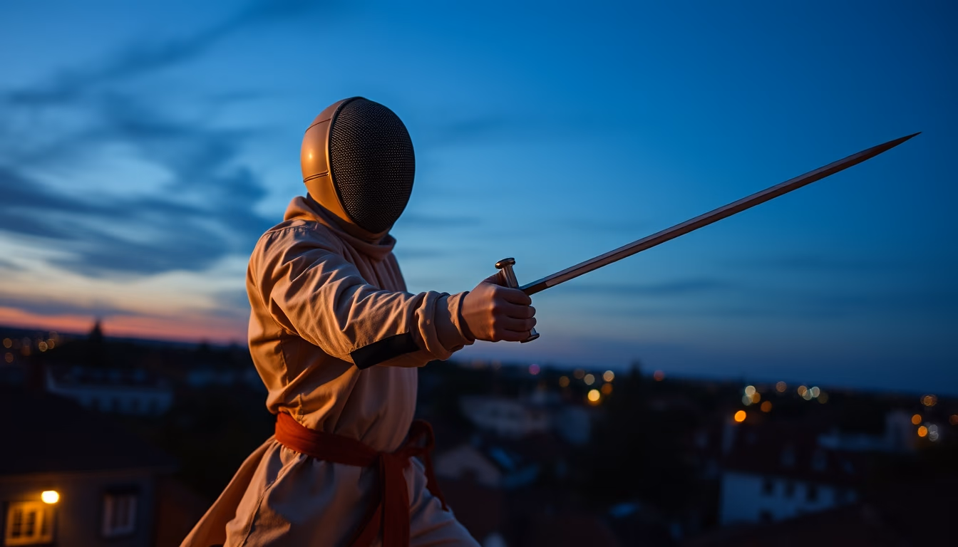 rapier renaissance fencing in editorial style