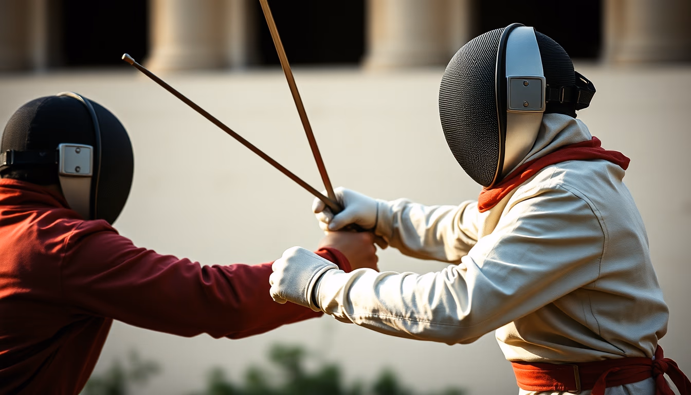 rapier renaissance fencing in editorial style