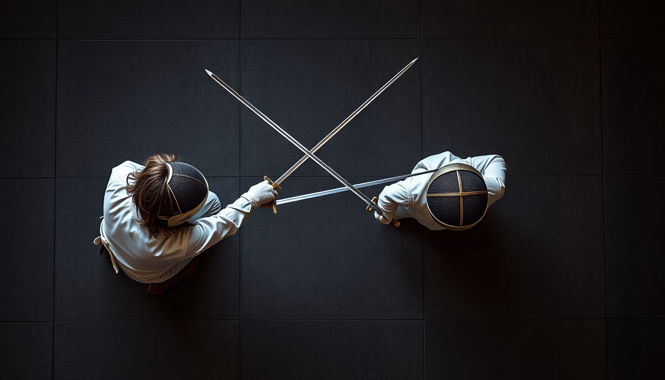 rapier renaissance fencing in editorial style