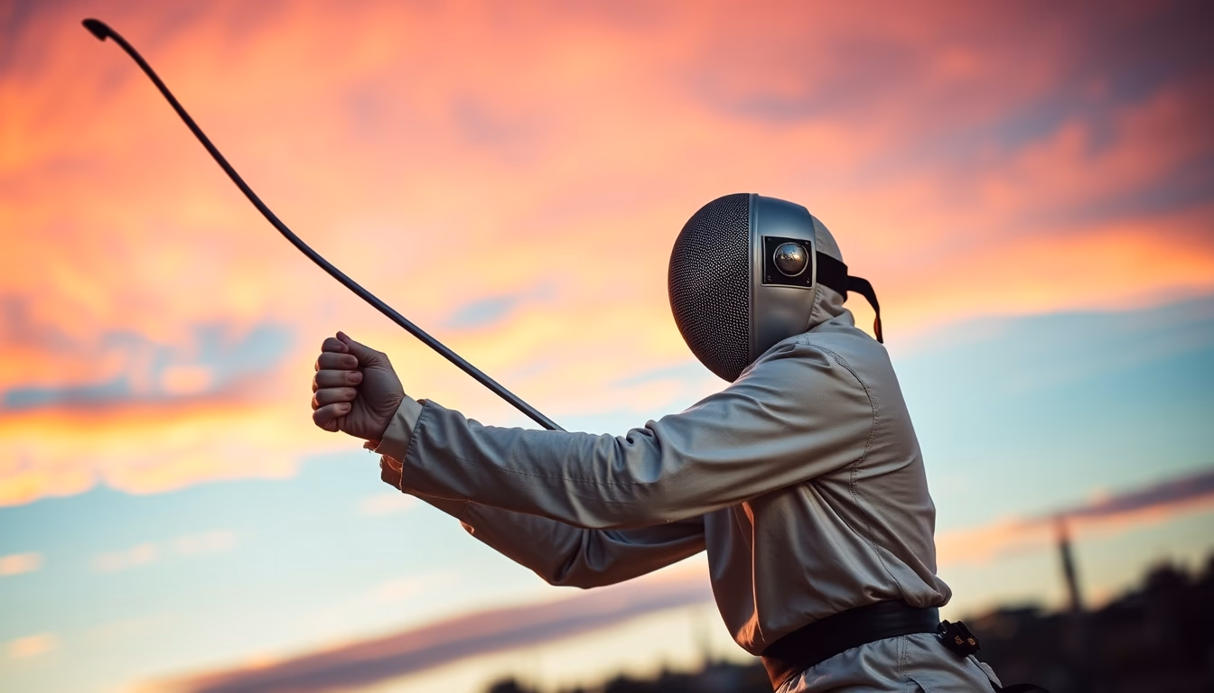 rapier renaissance fencing in editorial style