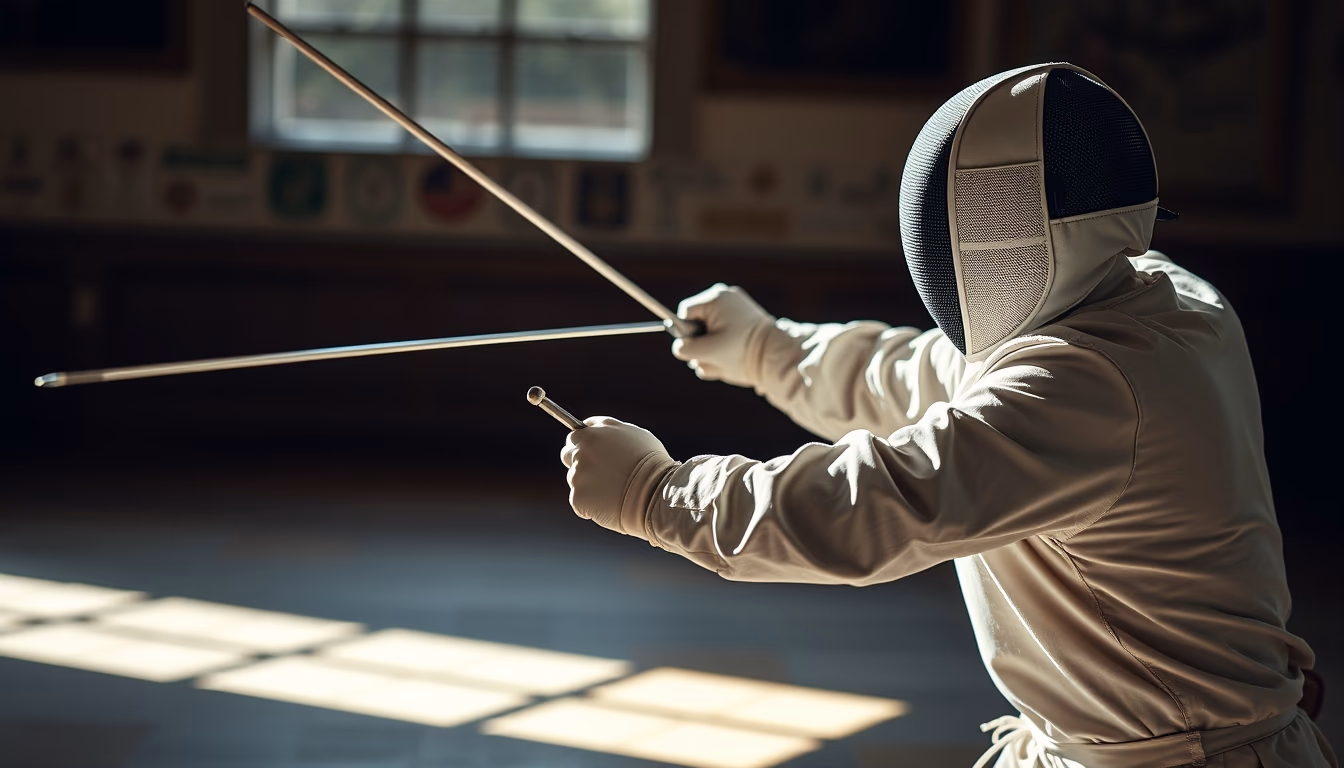 rapier renaissance fencing in editorial style