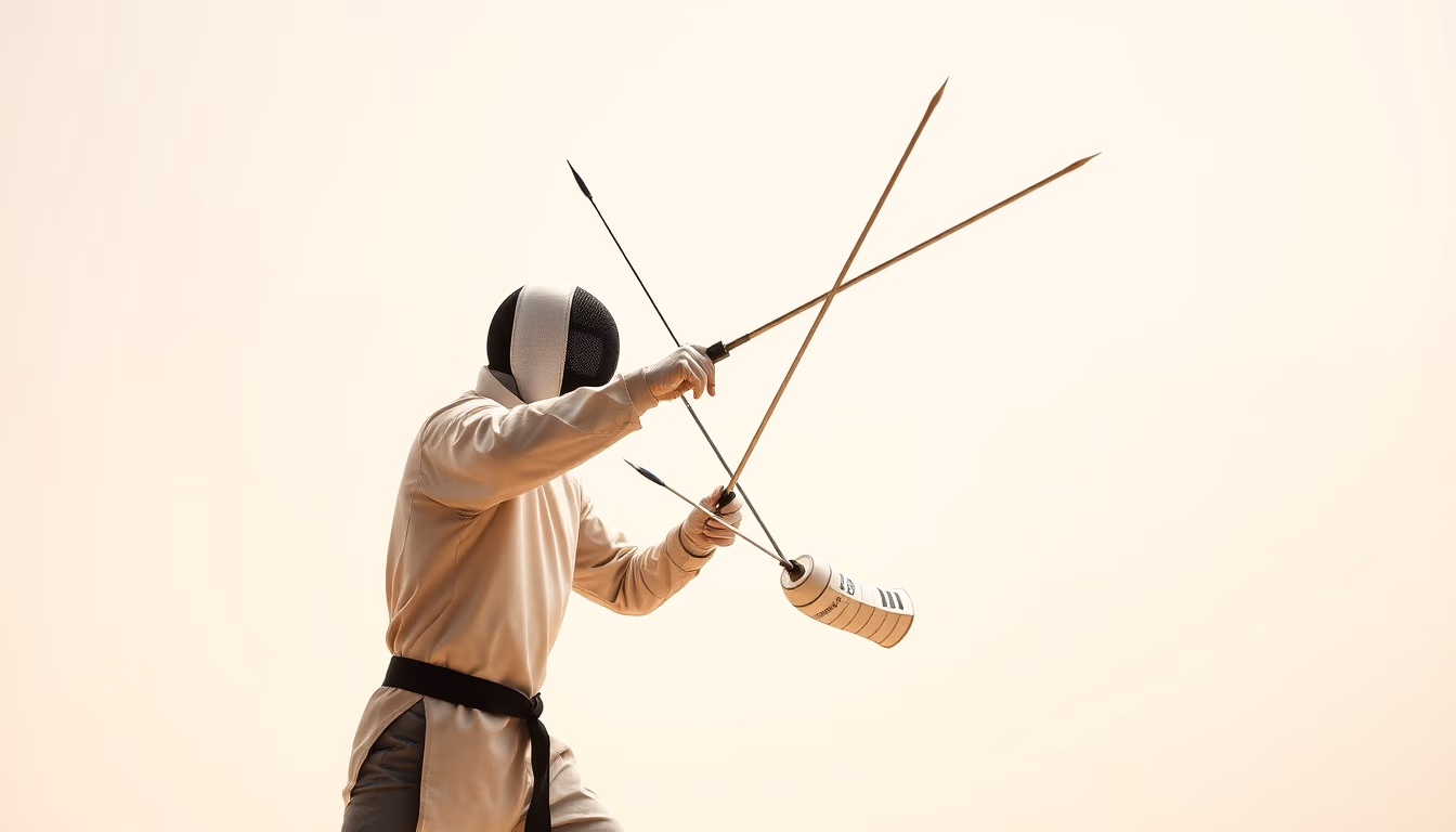 rapier renaissance fencing in editorial style