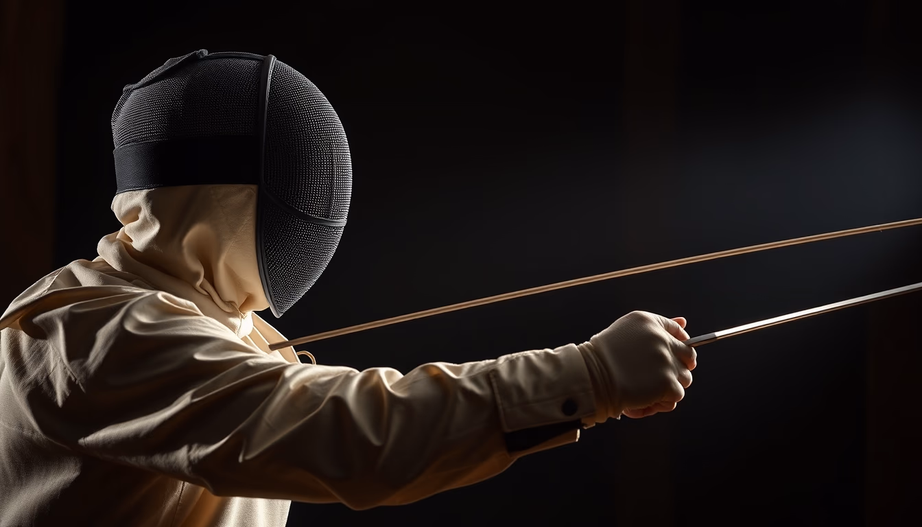 rapier renaissance fencing in editorial style