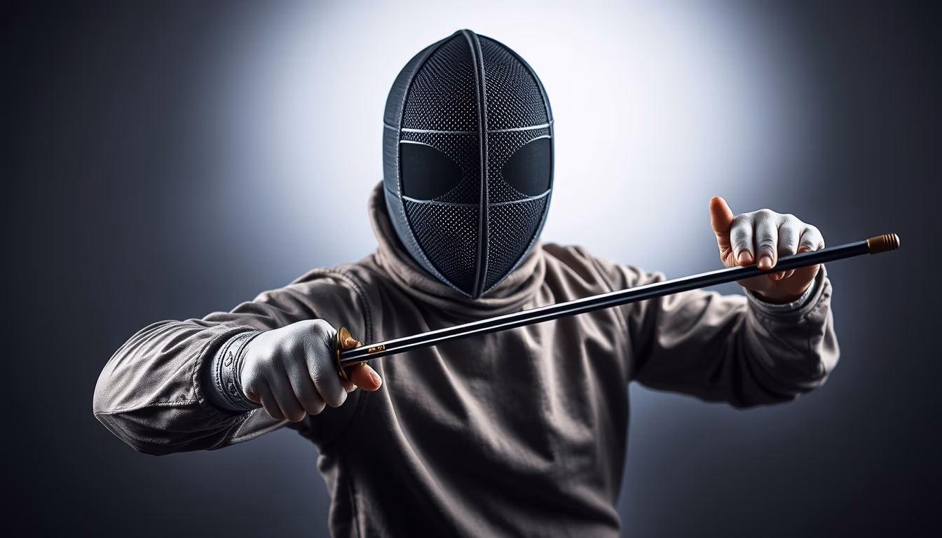 rapier renaissance fencing in editorial style
