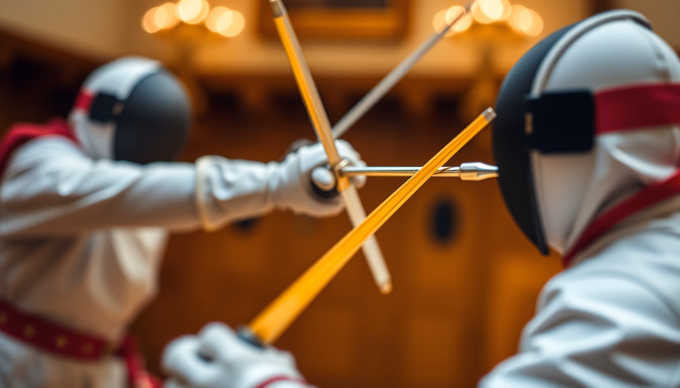 rapier renaissance fencing in editorial style