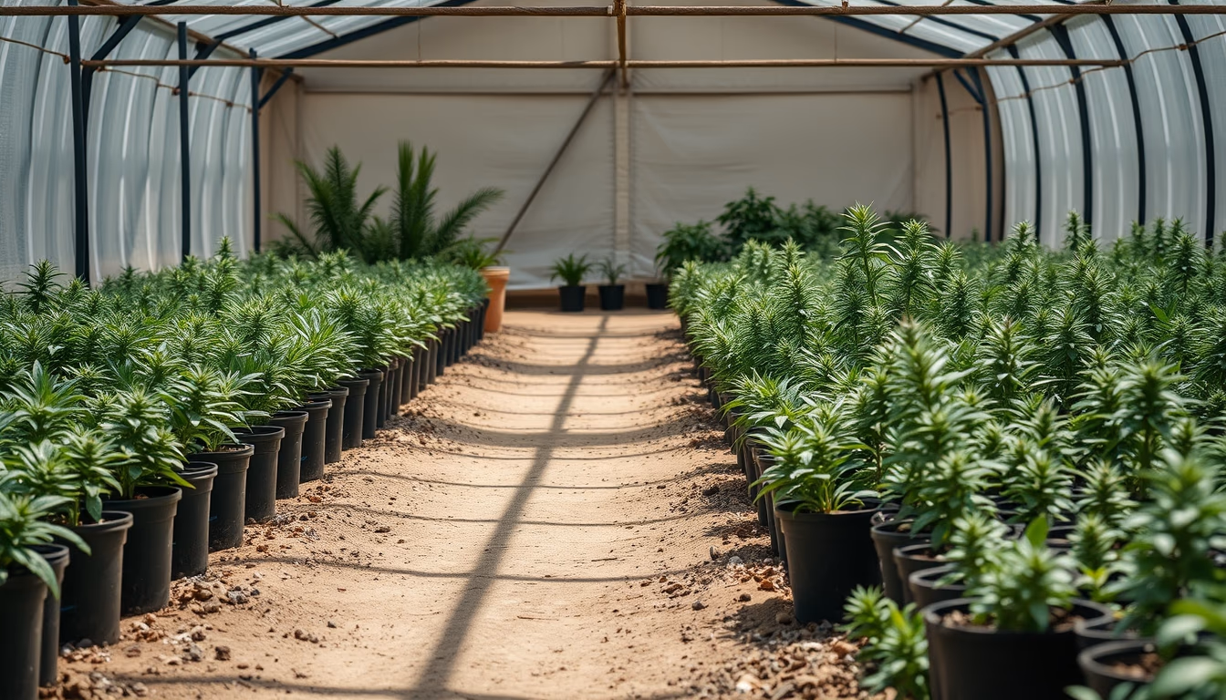 rare plant nursery in editorial style