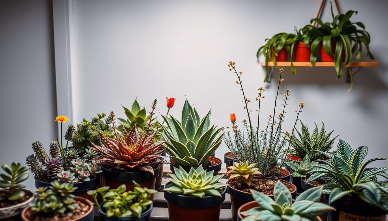 rare plant nursery in editorial style