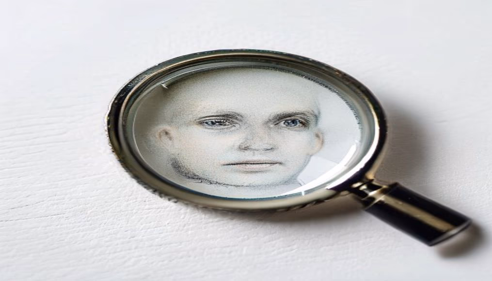 rare stamp magnifying in editorial style