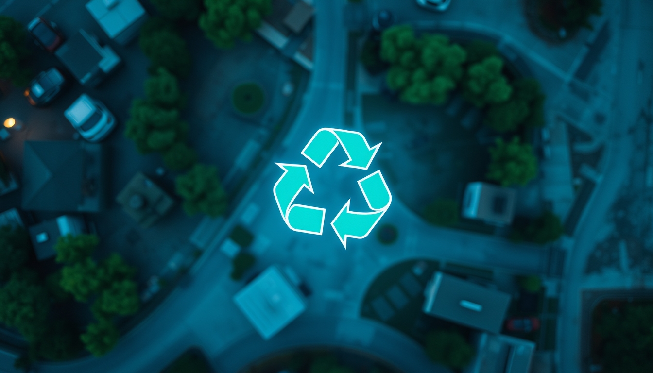 recycling symbols colorful in editorial style