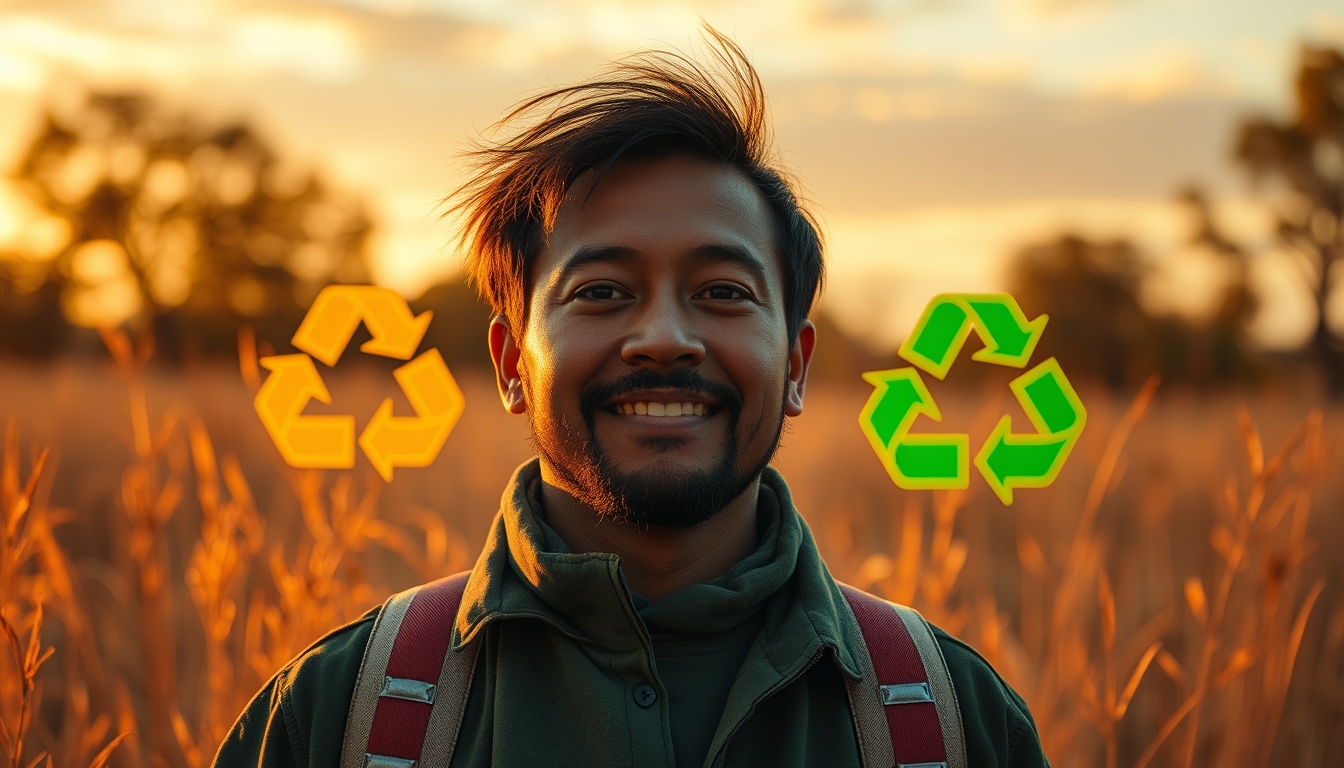 recycling symbols colorful in editorial style