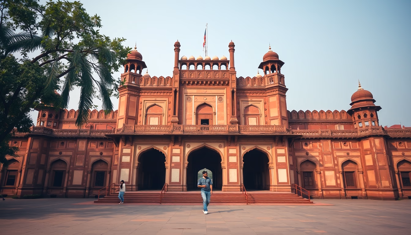 red fort delhi in editorial style