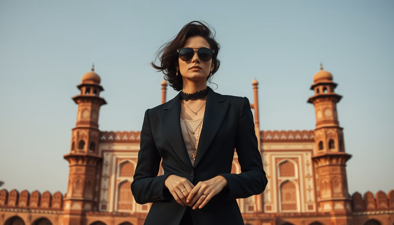 red fort delhi in editorial style