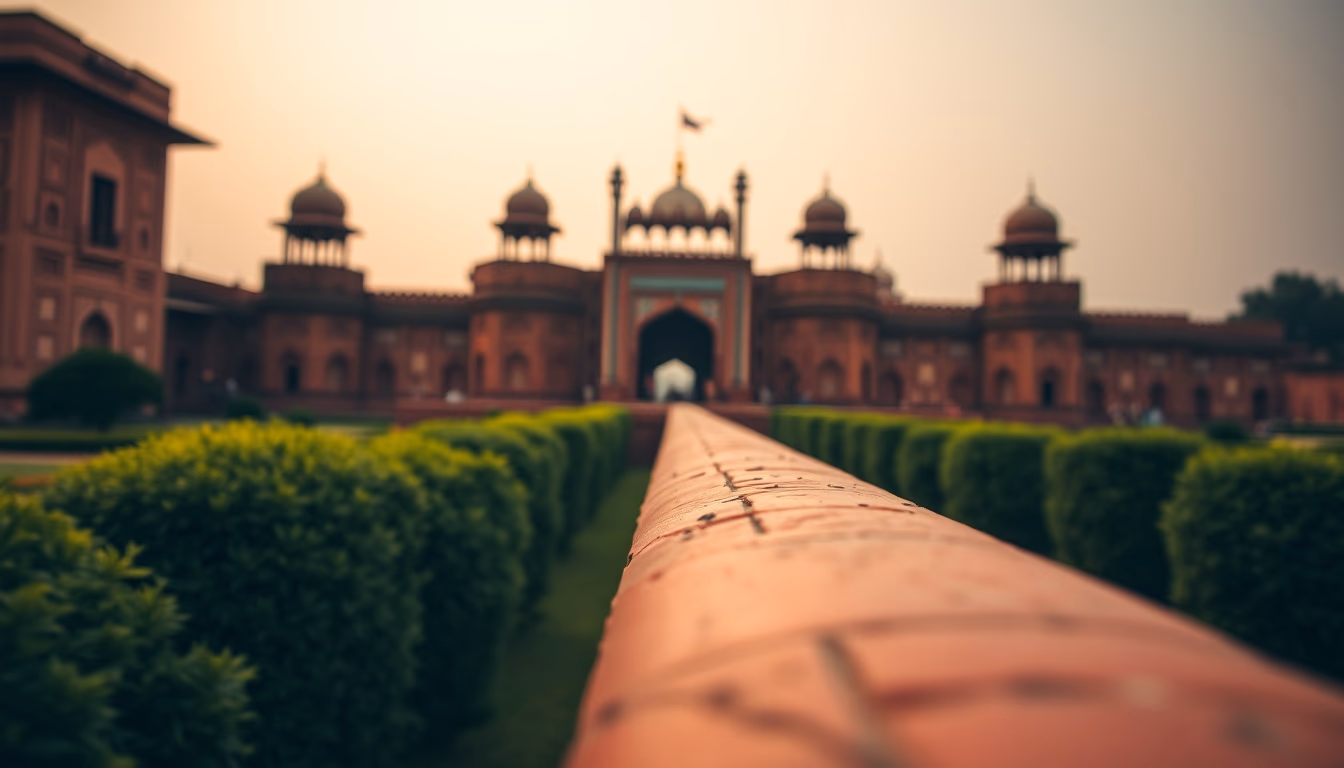 red fort delhi in editorial style