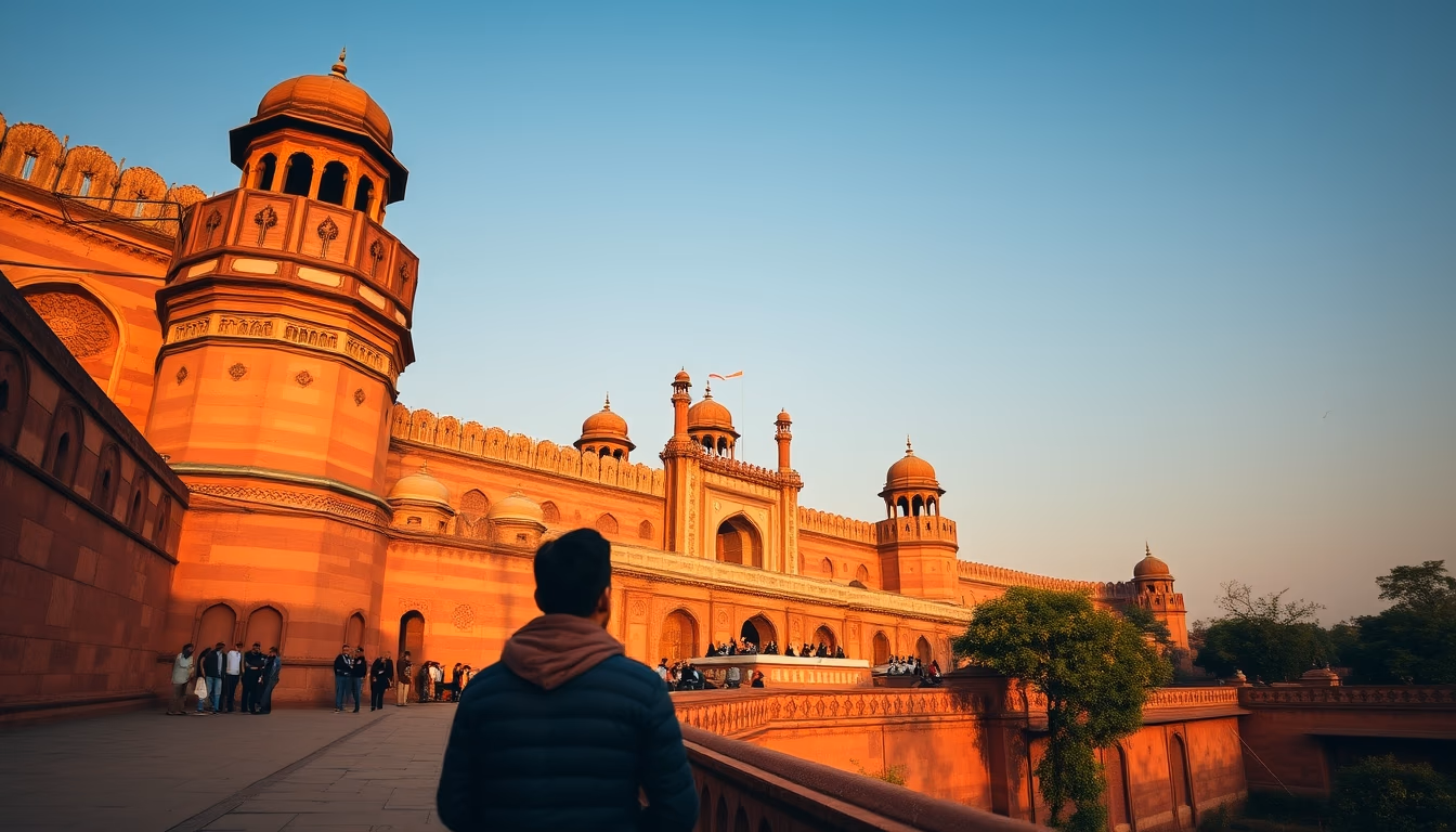 red fort delhi in editorial style
