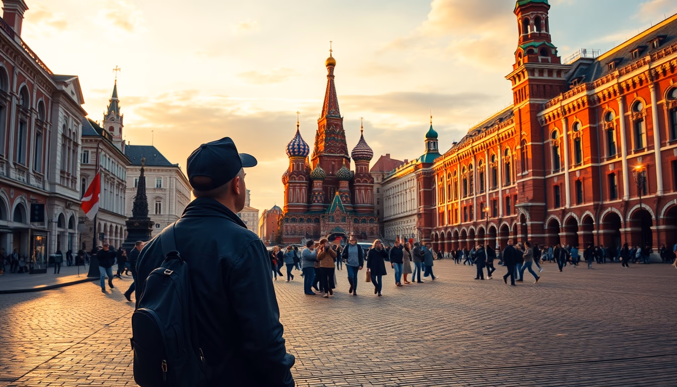 red square moscow in editorial style