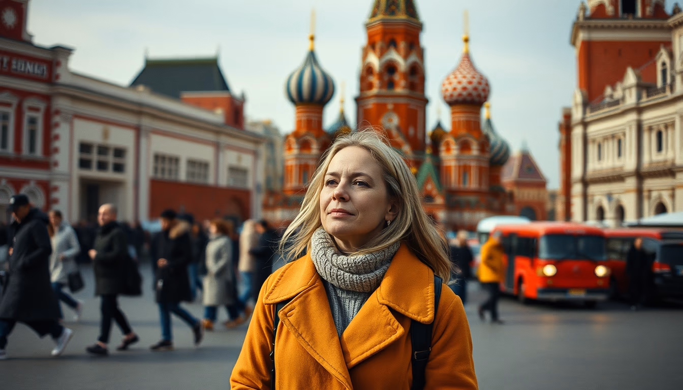 red square moscow in editorial style
