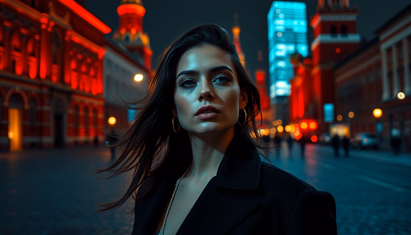 red square moscow in editorial style