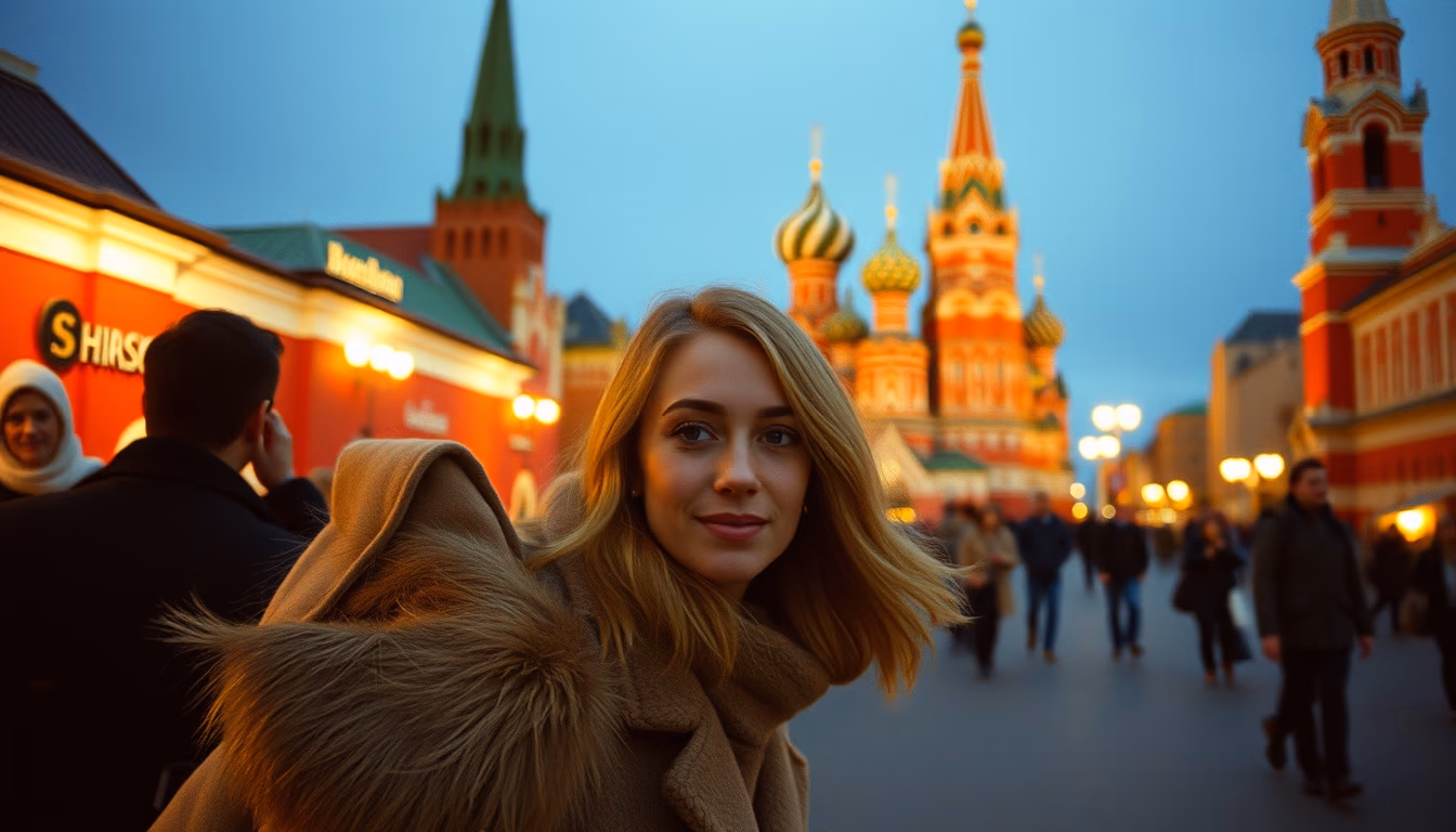 red square moscow in editorial style