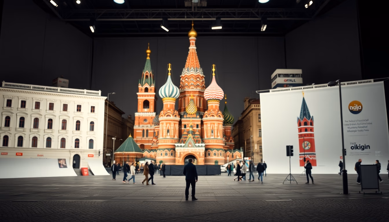 red square moscow in editorial style