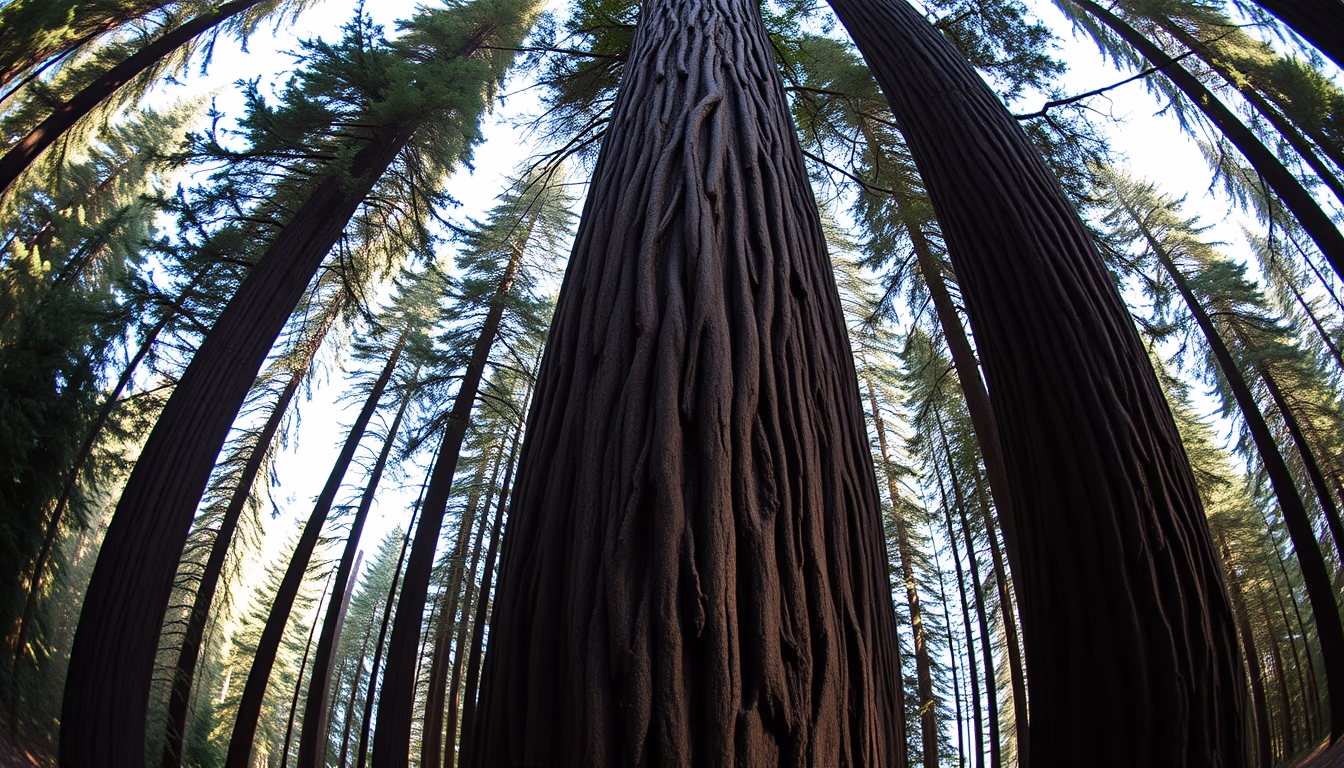 redwood forest california in editorial style
