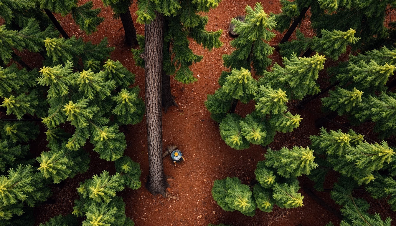 redwood forest california in editorial style