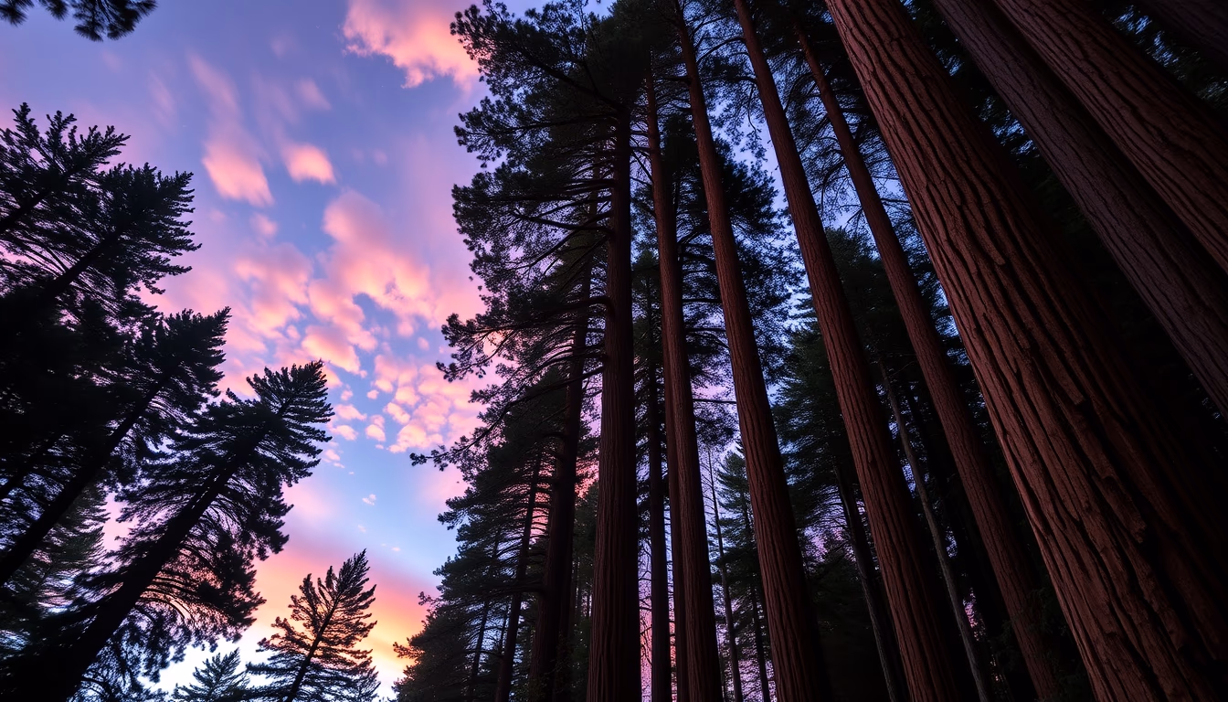 redwood forest california in editorial style