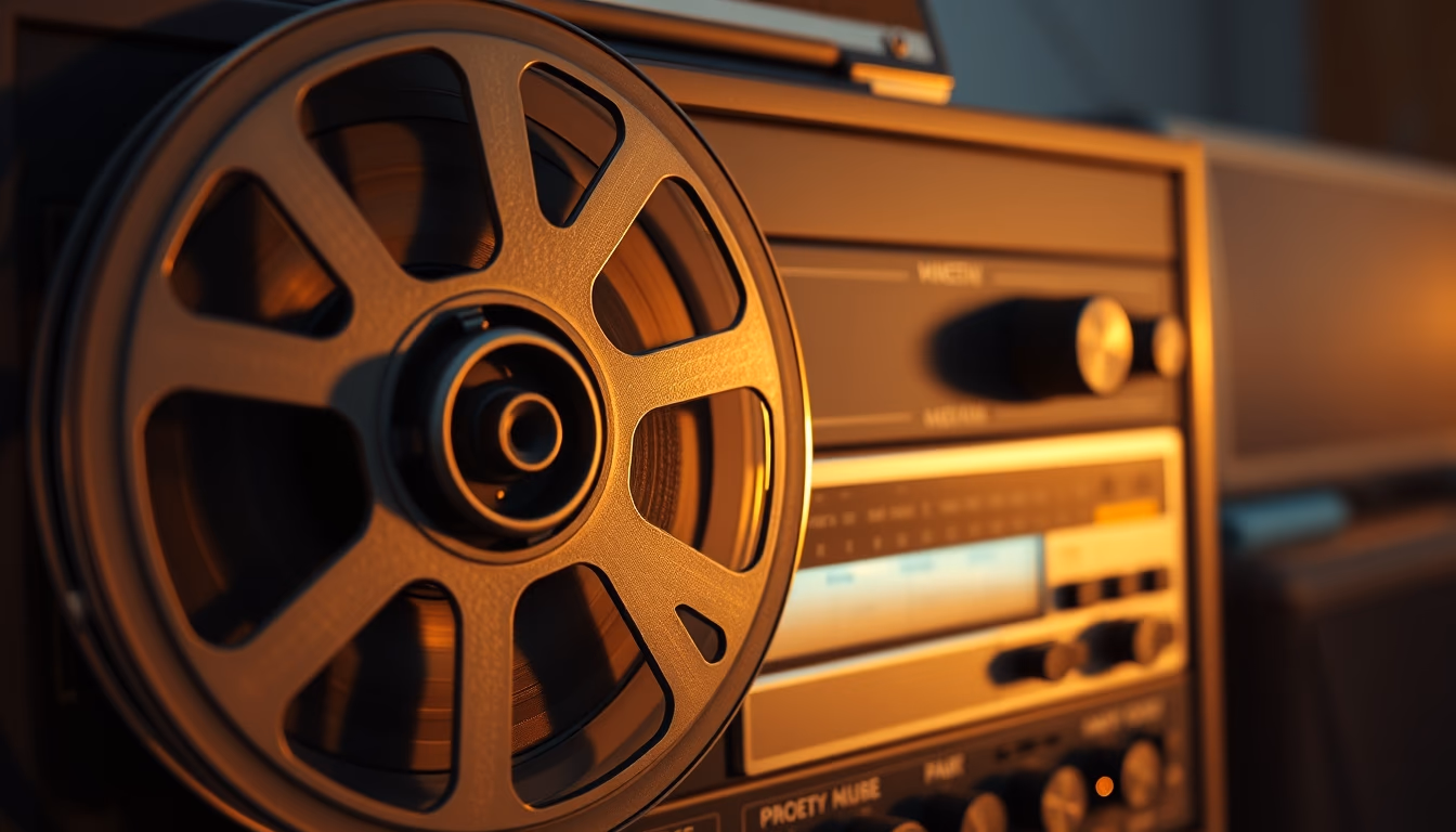 reel to reel tape player in editorial style