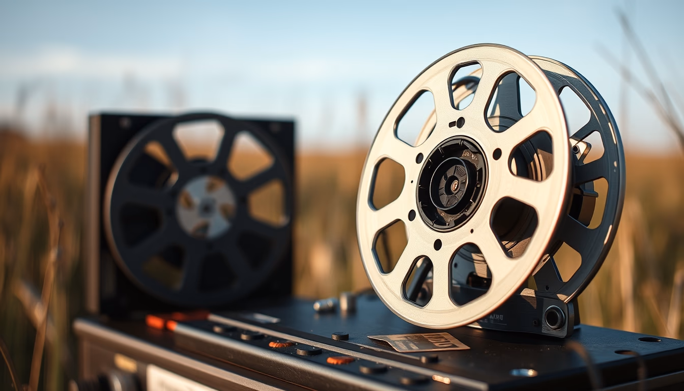 reel to reel tape player in editorial style