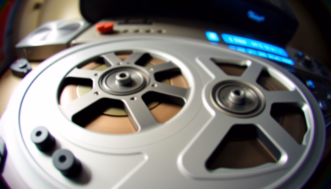reel to reel tape player in editorial style