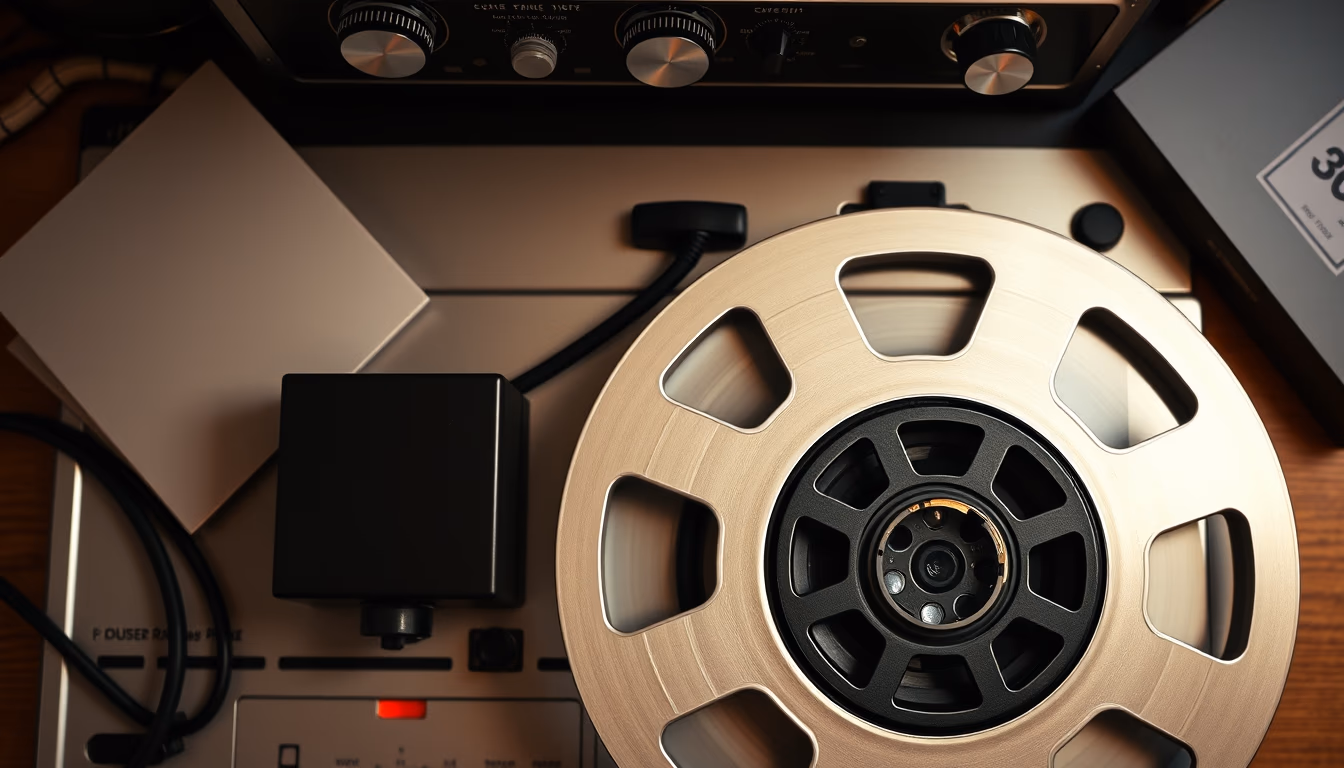 reel to reel tape player in editorial style