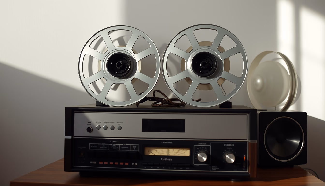 reel to reel tape player in editorial style