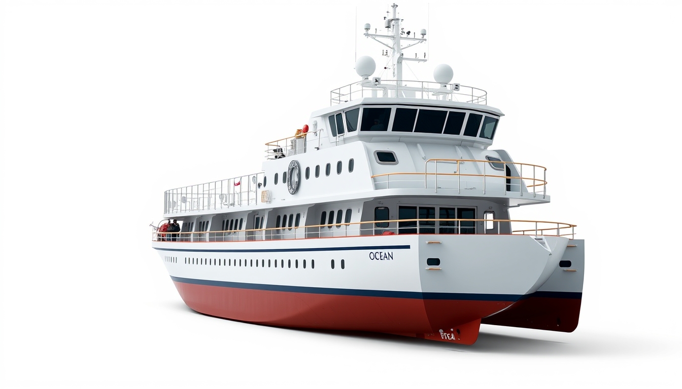 research vessel ocean in editorial style