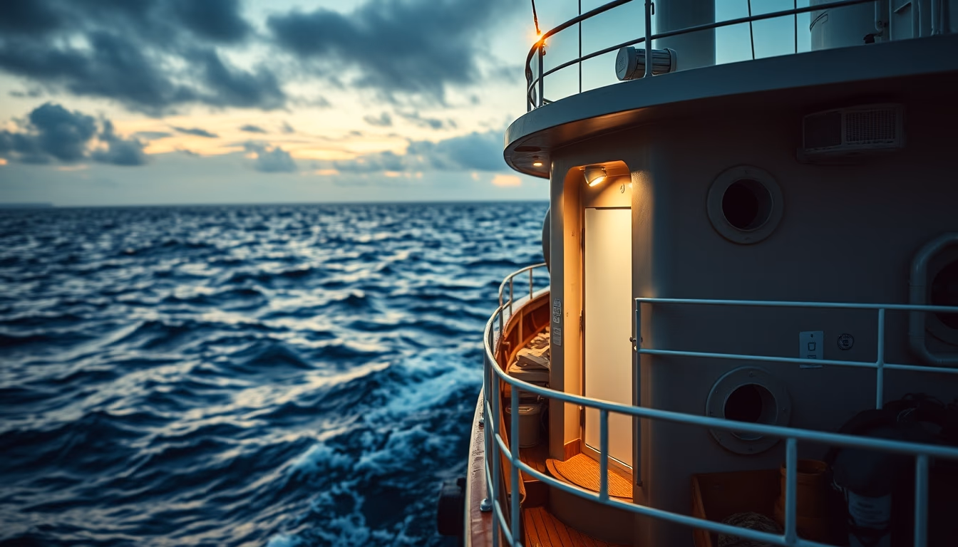 research vessel ocean in editorial style