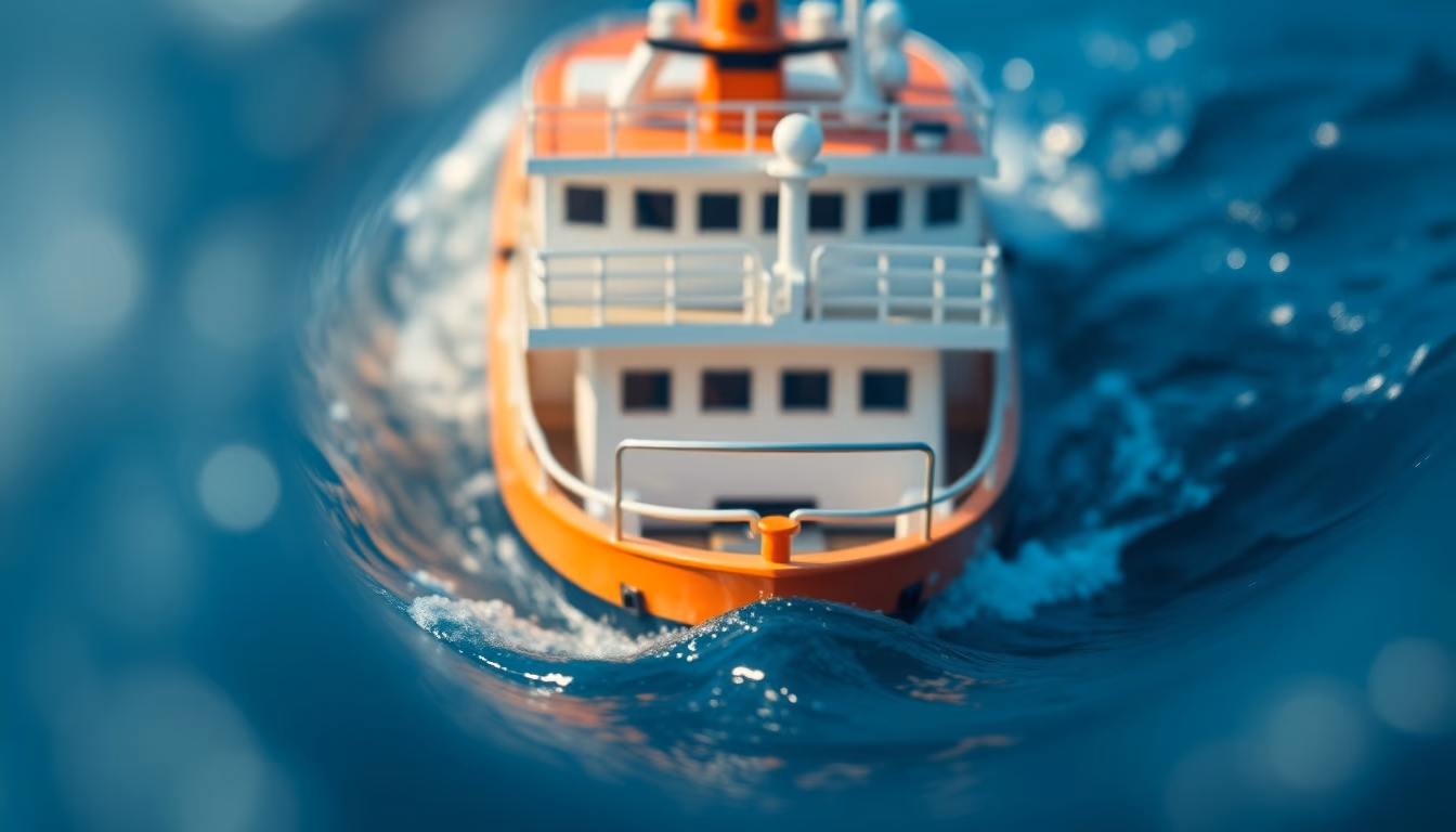 research vessel ocean in editorial style