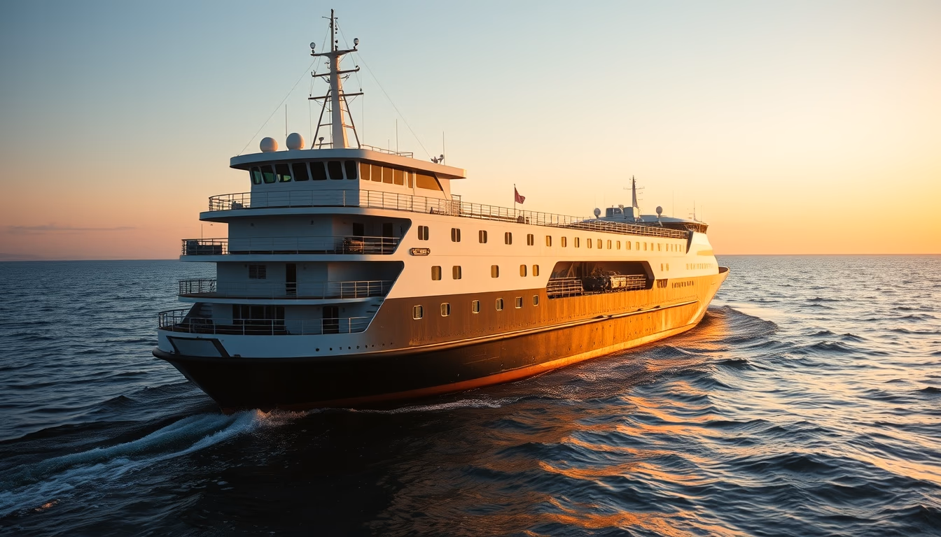 research vessel ocean in editorial style