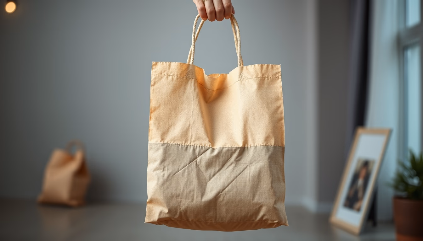 reusable shopping bag canvas in editorial style