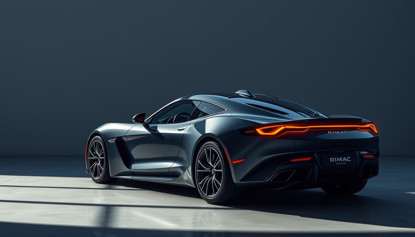 rimac nevera electric in editorial style