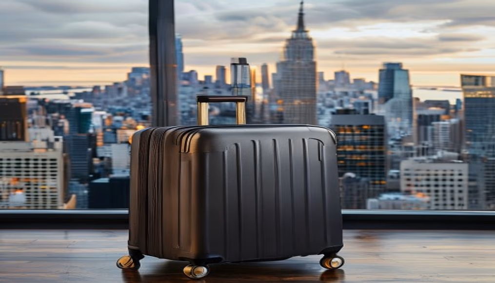 rimowa essential aluminum check-in in luxury editorial photography
