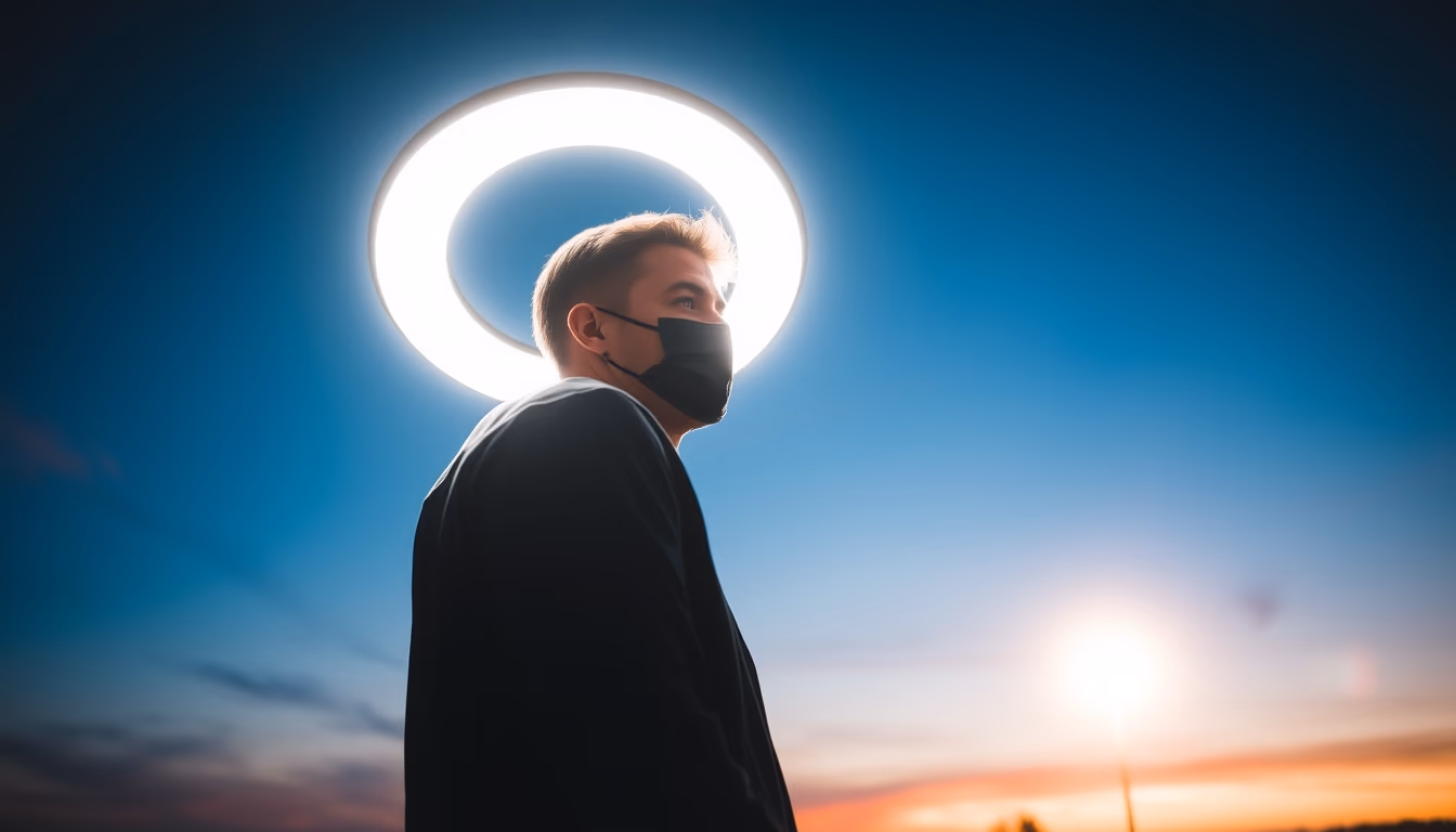 ring light setup vlog in editorial style