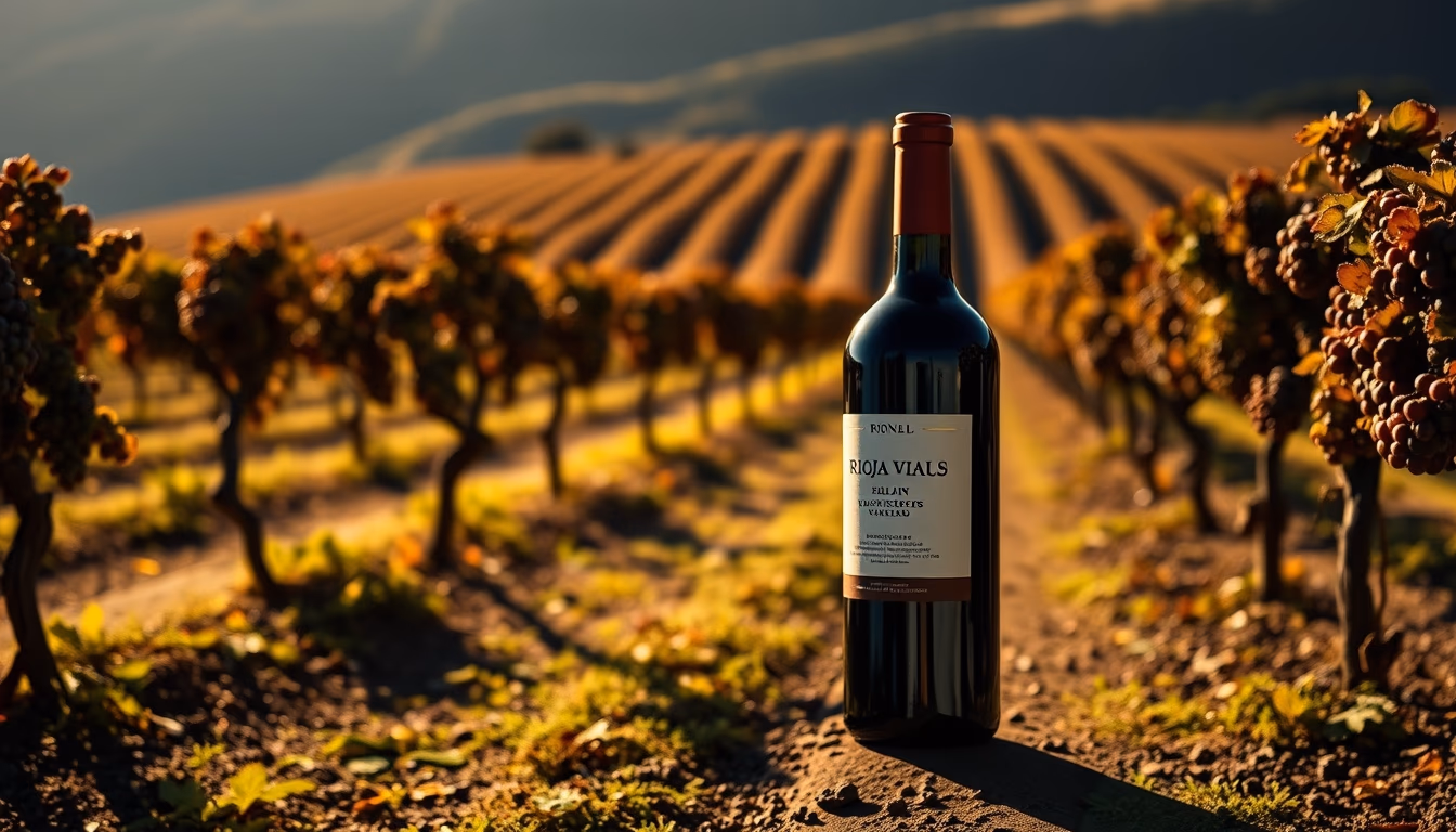 rioja spain vineyards in editorial style