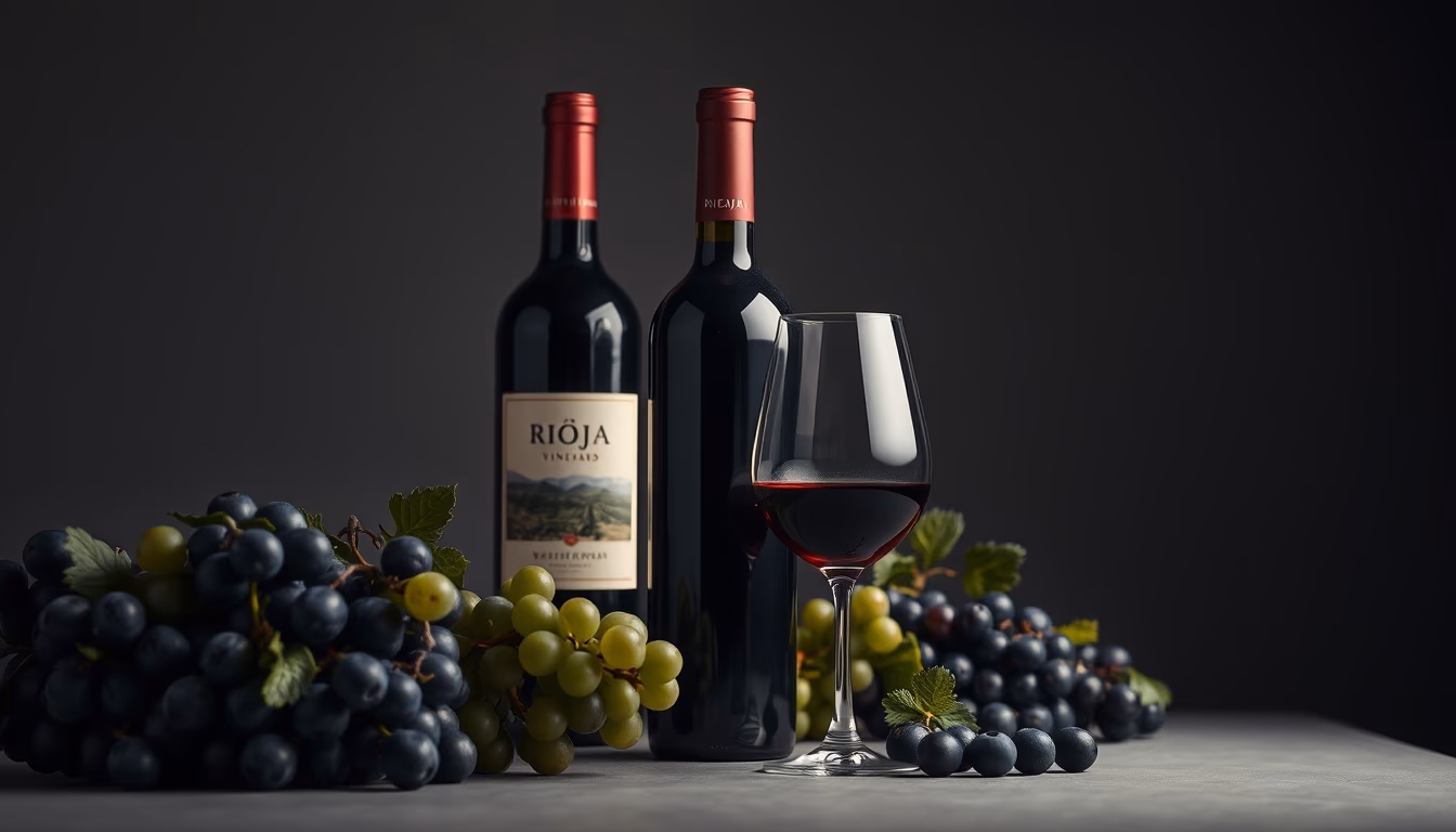 rioja spain vineyards in editorial style