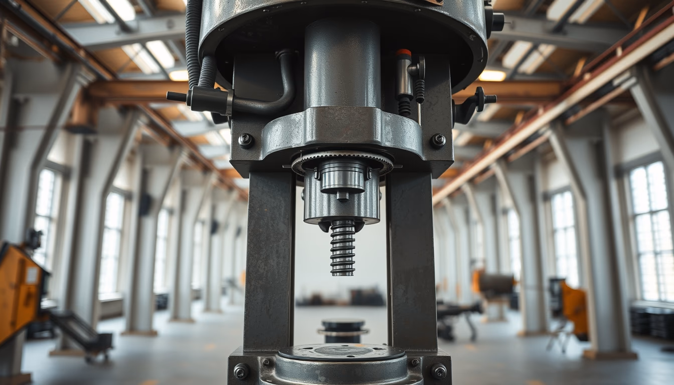 rivet press machine in editorial style