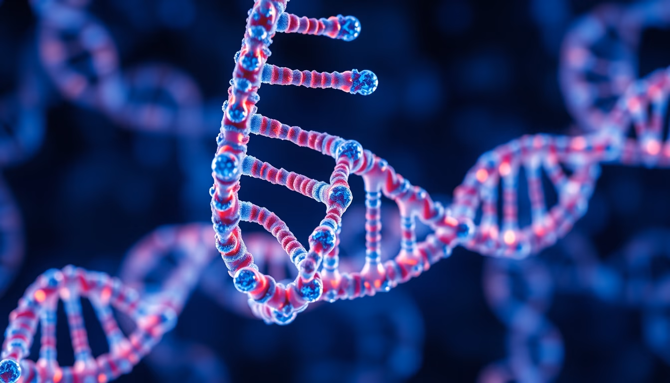 rna molecule structure in editorial style