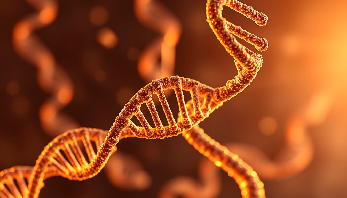 rna molecule structure in editorial style