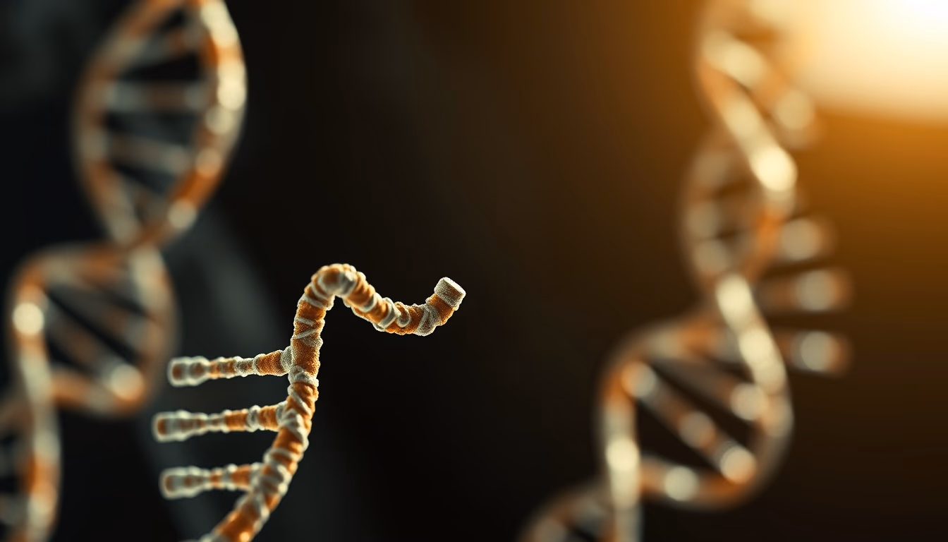 rna molecule structure in editorial style