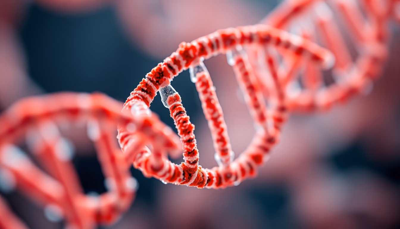 rna molecule structure in editorial style