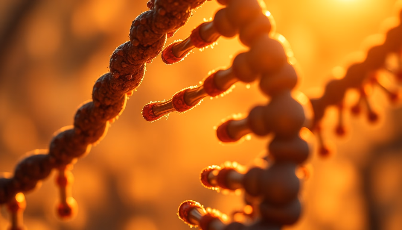 rna molecule structure in editorial style